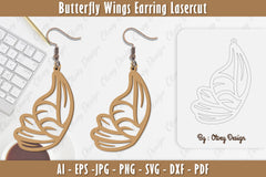 Butterfly Earring Lasercut SVG Bundle 10 - CraftNest - Digital Crafting and Art
