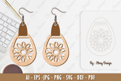 Flower Earring SVG Bundle 66 - CraftNest - Digital Crafting and Art
