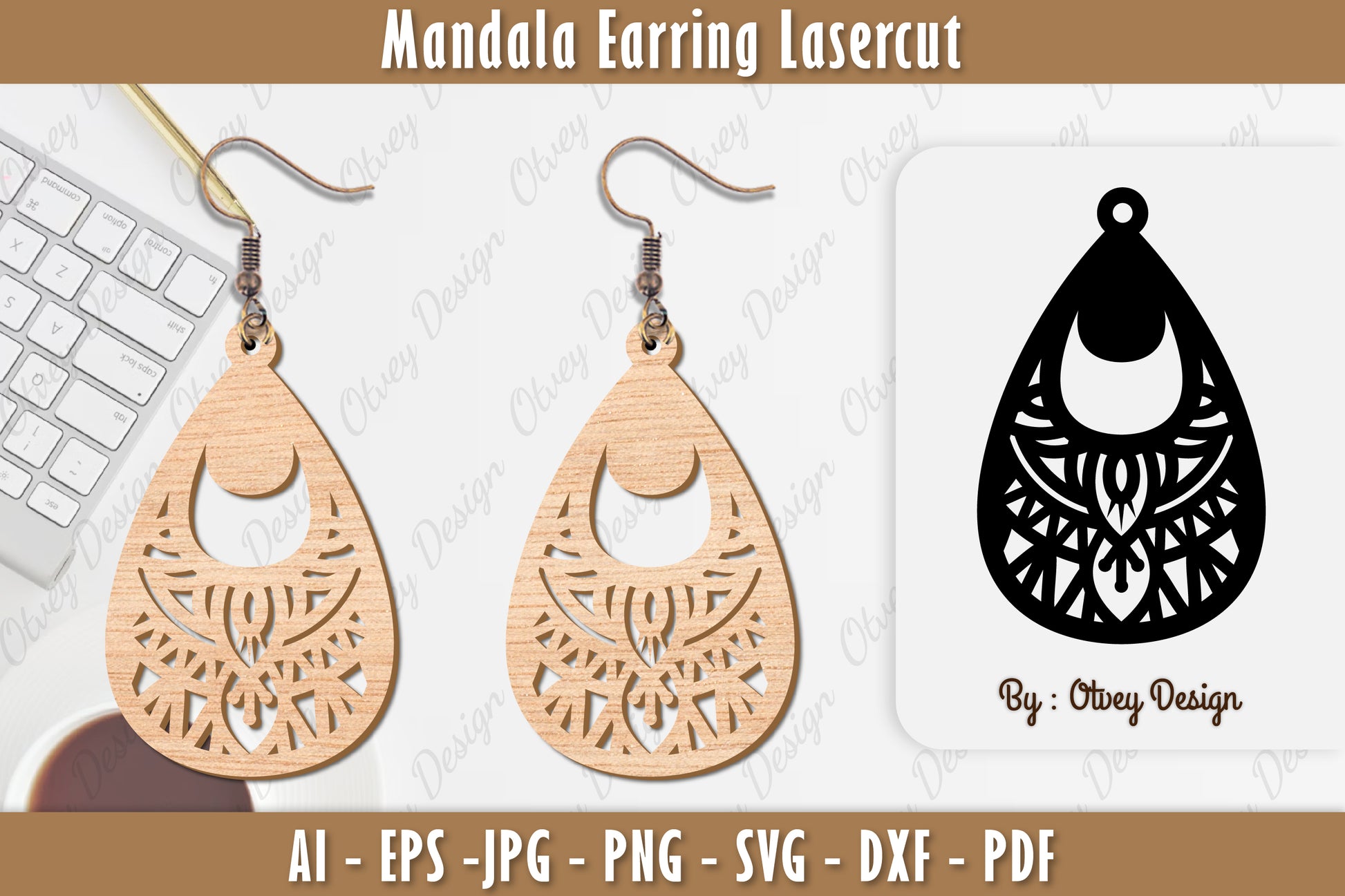Earring Mandala SVG Bundle 34 - CraftNest - Digital Crafting and Art