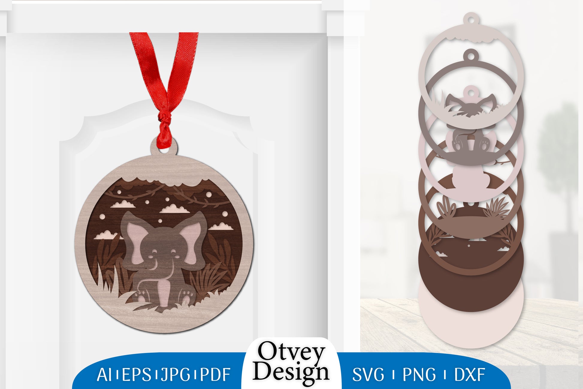 Animals 3D Ornament Layered Lasercut SVG Bundle 4 - CraftNest - Digital Crafting and Art