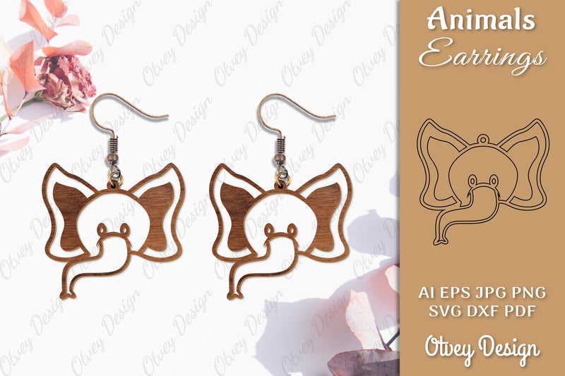 Animal Earrings SVG Bundle 24 - CraftNest - Digital Crafting and Art