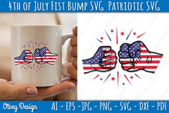 4th of July Patriotic Fist Bump SVG Bundle 6 - CraftNest - Digital Crafting and Art
