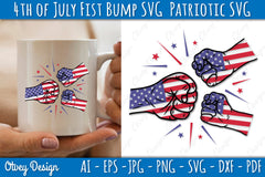 4th of July Patriotic Fist Bump SVG Bundle 4 - CraftNest - Digital Crafting and Art