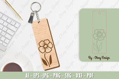 Flower Keychain Laser Cut SVG Bundle 44 - CraftNest - Digital Crafting and Art