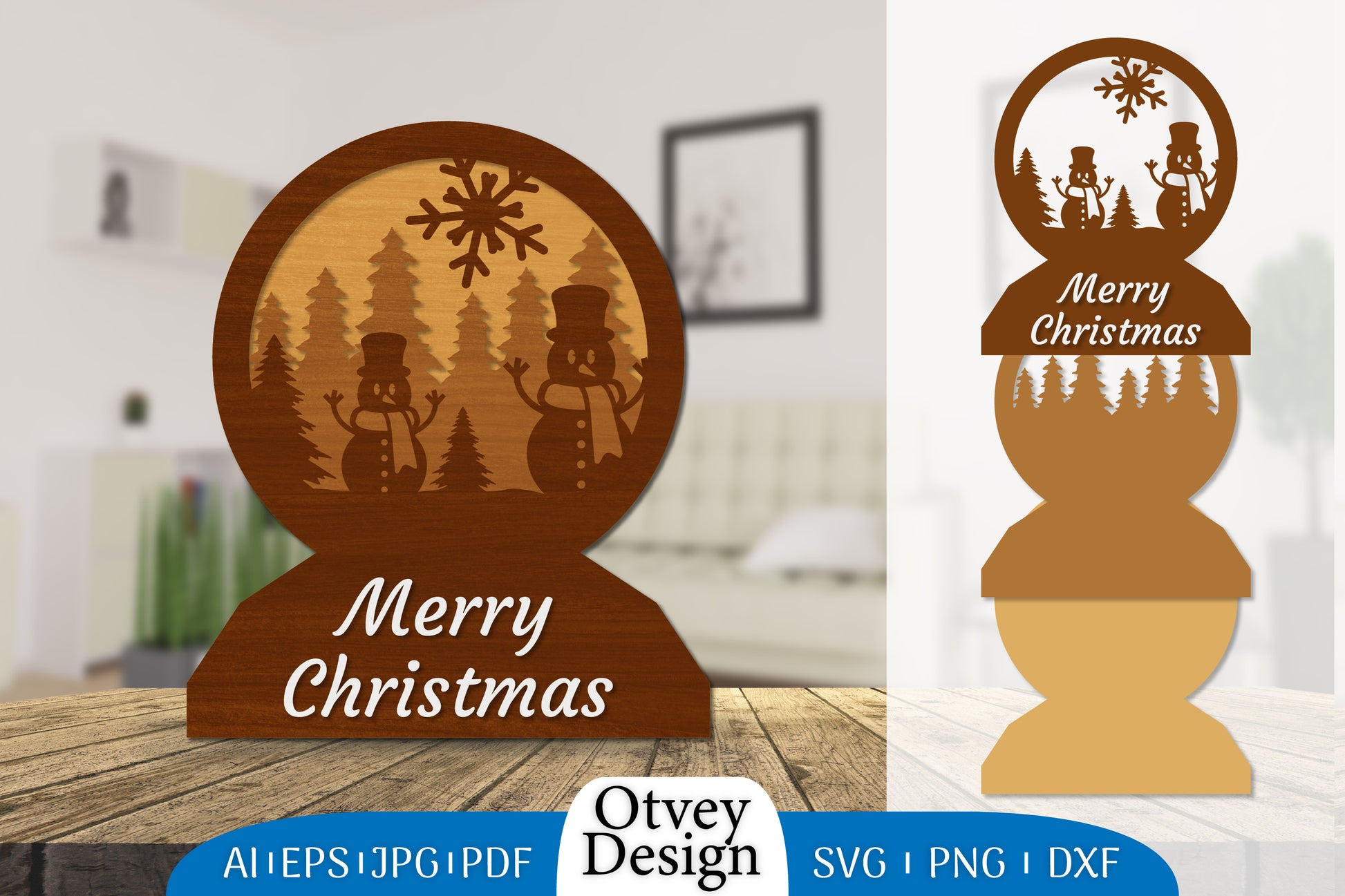 Christmas Snowman Layered Lasercut SVG Bundle 3 - CraftNest - Digital Crafting and Art