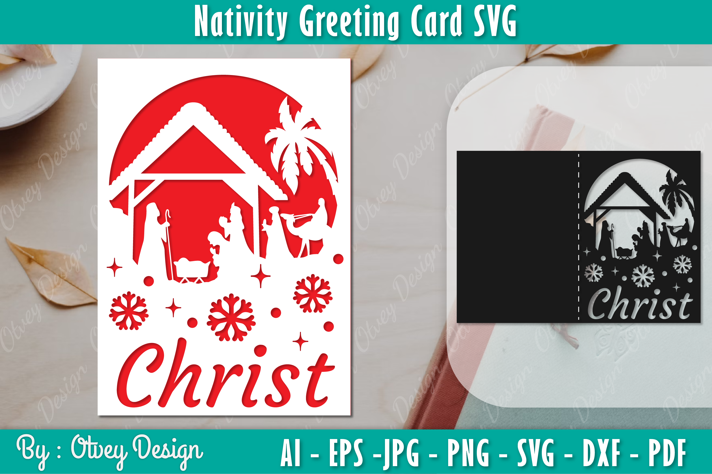 Nativiti Greeting Card SVG Bundle 6 - CraftNest - Digital Crafting and Art