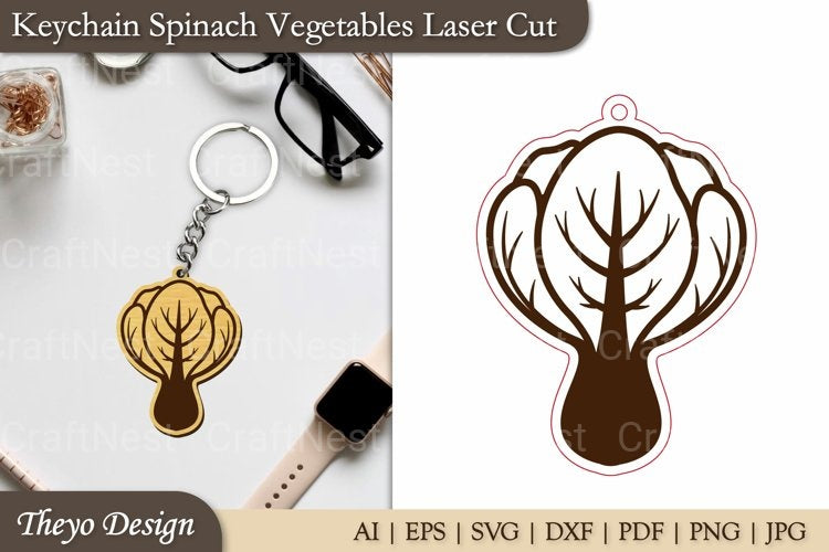 Keychain Vegetables SVG Bundle
