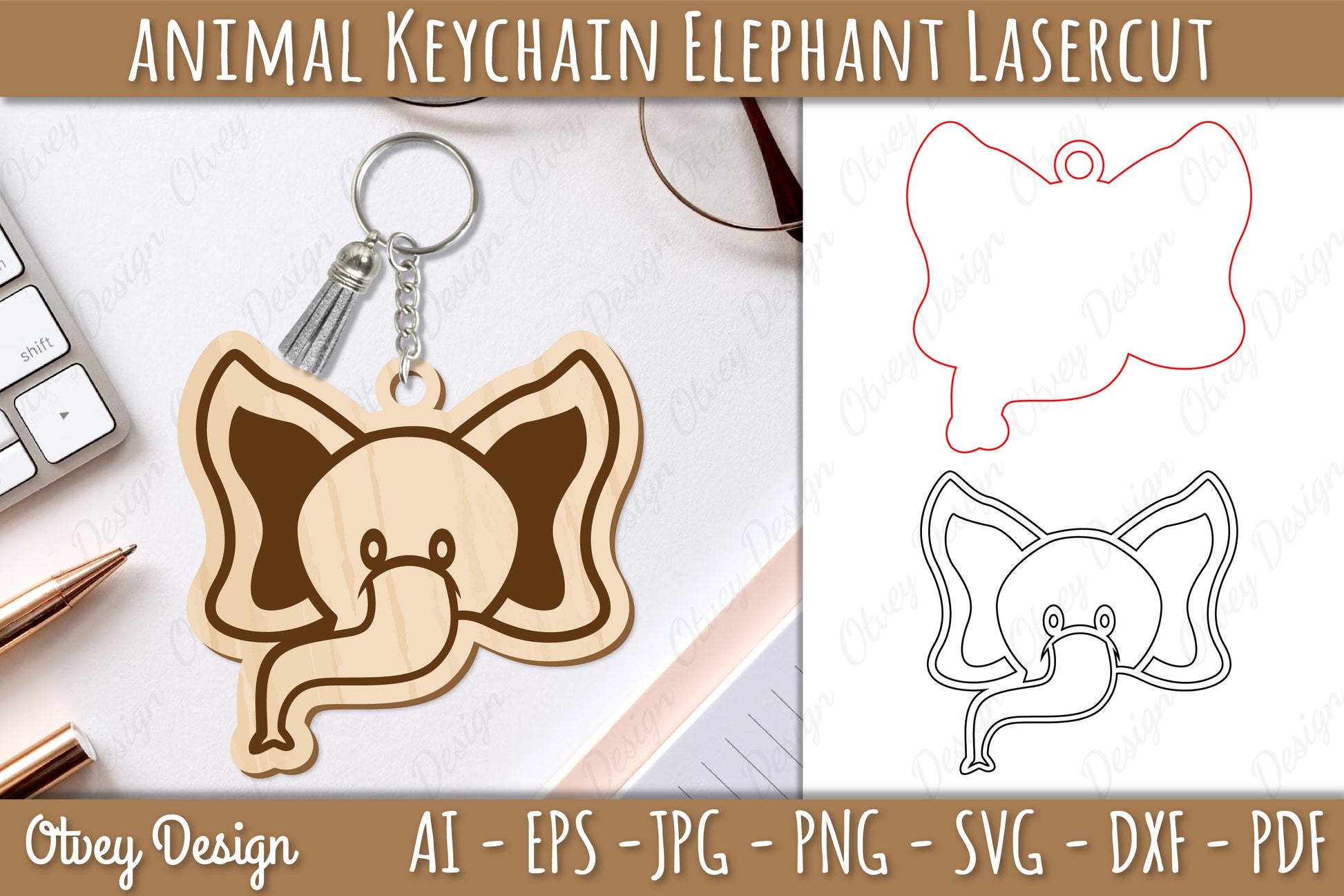 Head Animals Keychain SVG Bundle 6 - CraftNest - Digital Crafting and Art