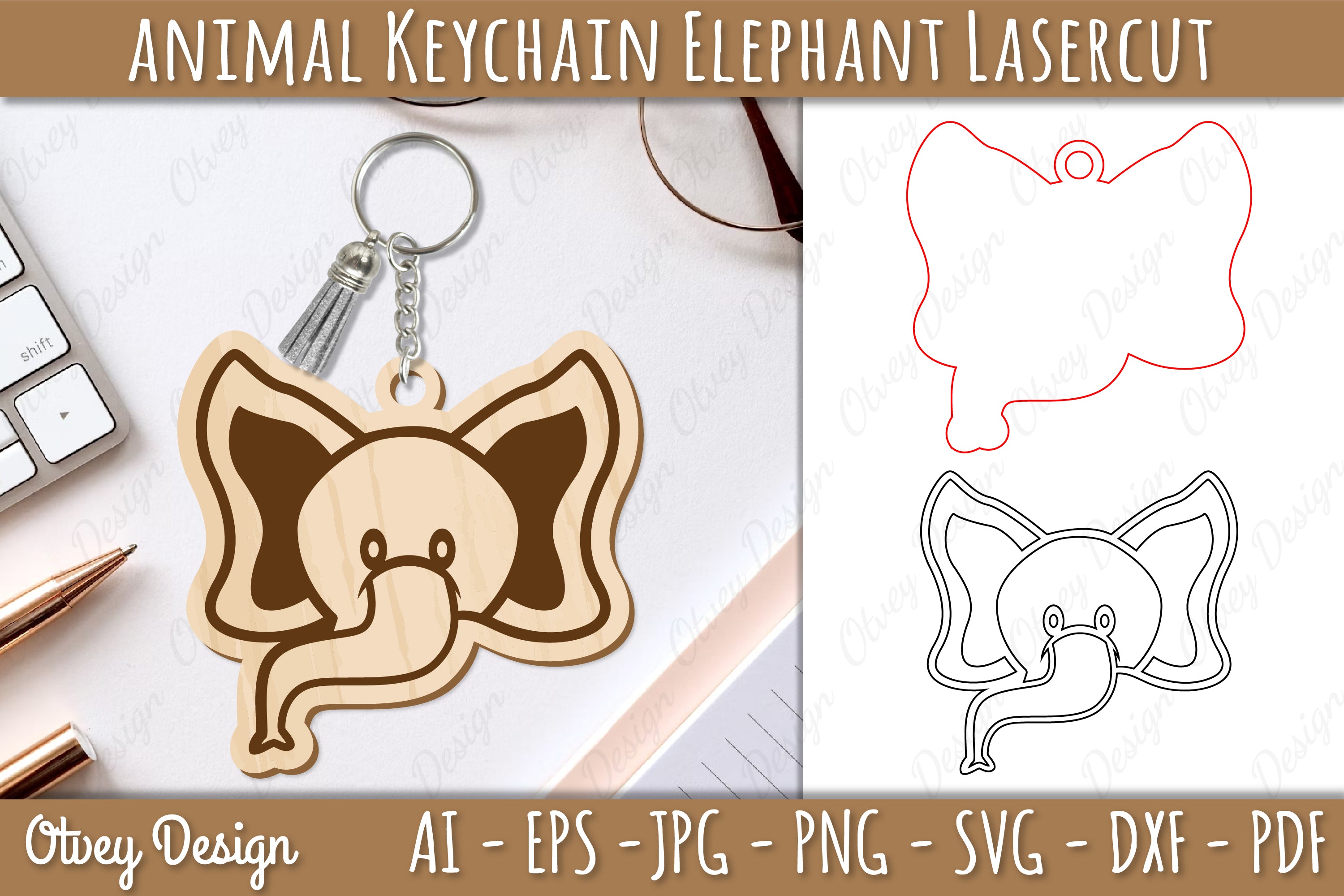 Head Animals Keychain SVG Bundle 6 - CraftNest - Digital Crafting and Art