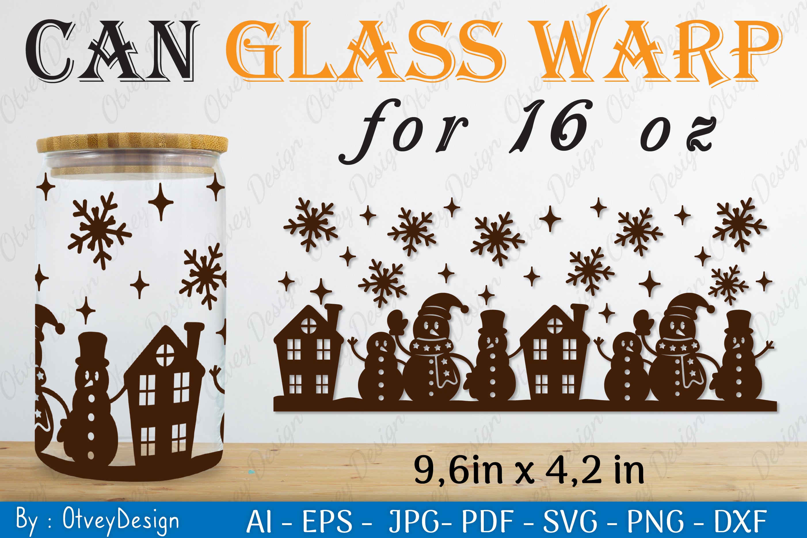 Snowman Can Glass 16 OZ SVG Bundle 3 - CraftNest - Digital Crafting and Art