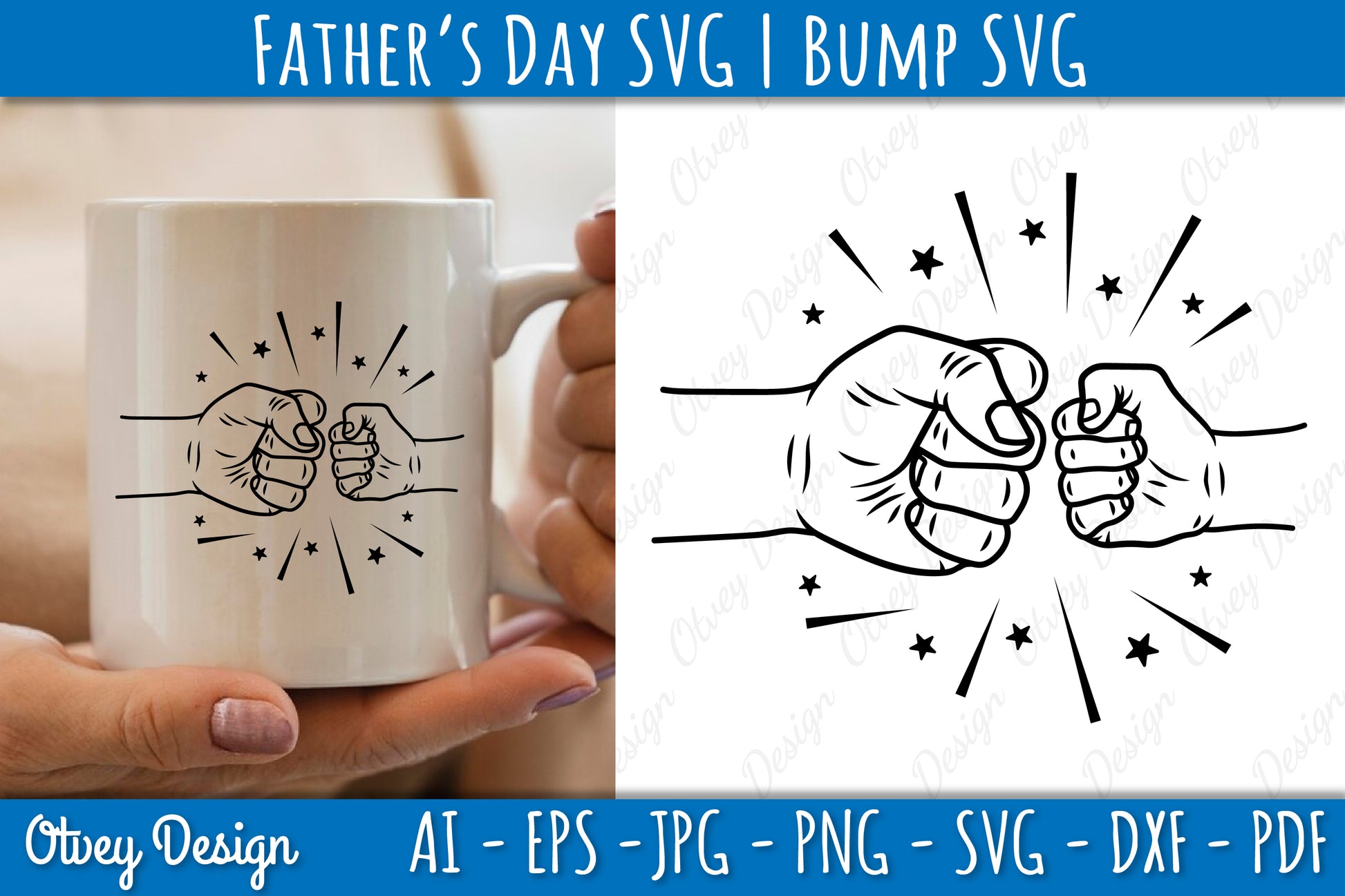 Father's Day Fist Bump SVG Bundle 5 - CraftNest - Digital Crafting and Art