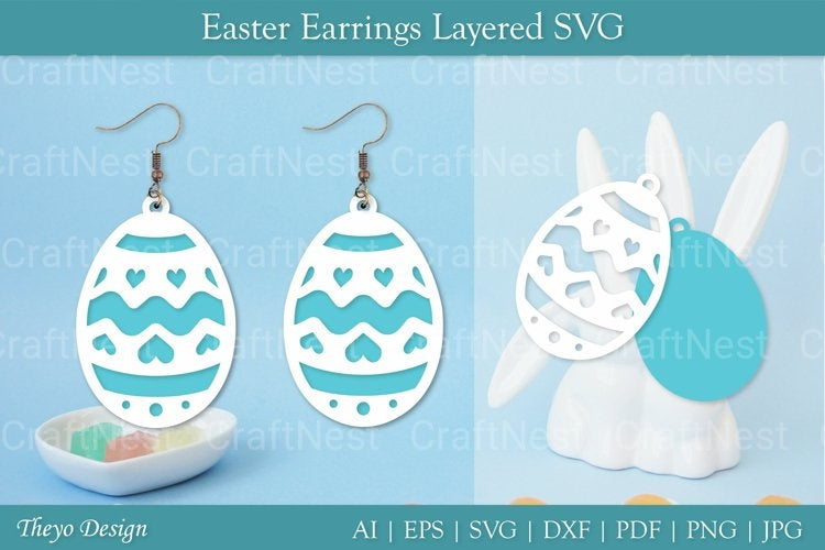 Easter Egg Earrings SVG Bundle