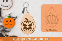 Halloween Keychain Laser Cut SVG Bundle 60 - CraftNest - Digital Crafting and Art
