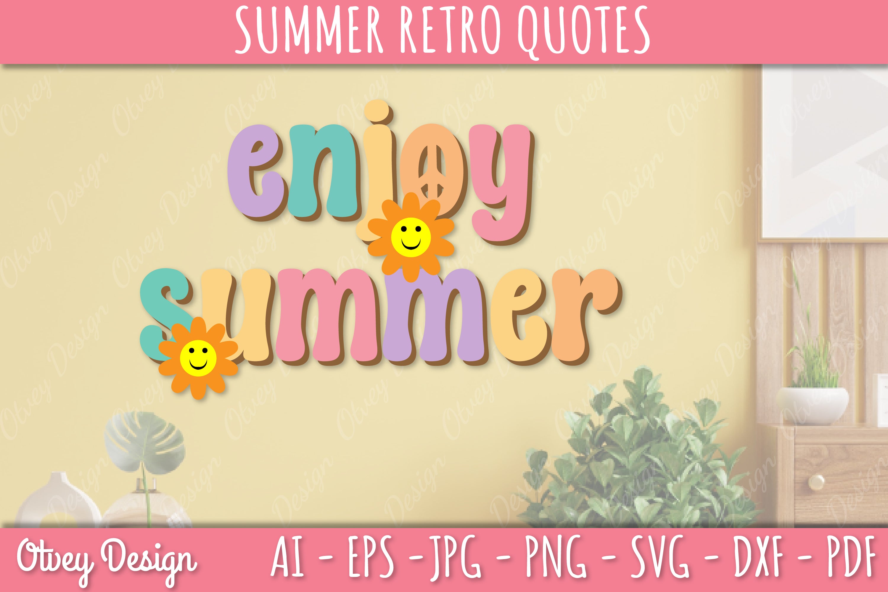 Summer Retro Quotes SVG Bundle