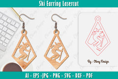 Ski Earring Laser Cut SVG Bundle 7 - CraftNest - Digital Crafting and Art