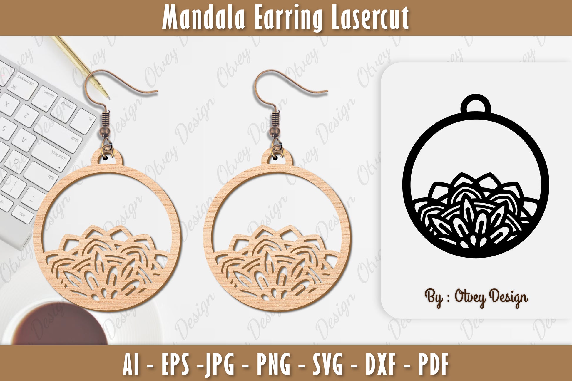 Earring Mandala SVG Bundle 14 - CraftNest - Digital Crafting and Art