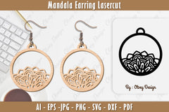 Earring Mandala SVG Bundle 14 - CraftNest - Digital Crafting and Art