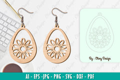 Flower Earring SVG Bundle 18 - CraftNest - Digital Crafting and Art