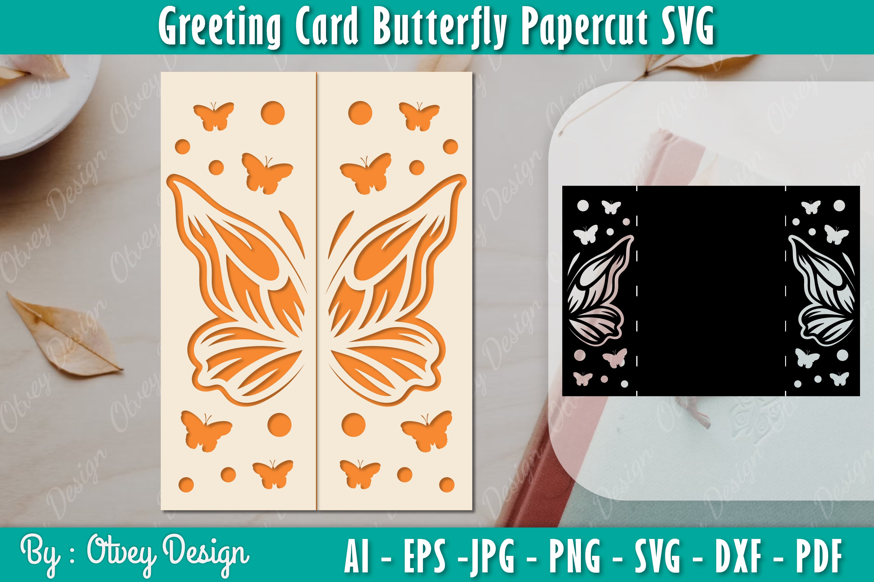 Greeting Card Butterfly SVG Bundle 10 - CraftNest - Digital Crafting and Art