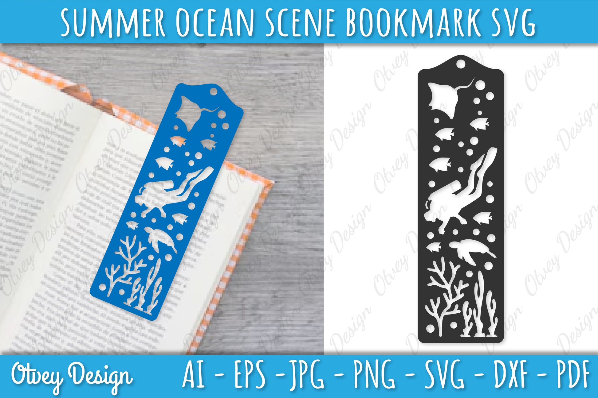Summer Beach Bookmark SVG Bundle 3 - CraftNest - Digital Crafting and Art
