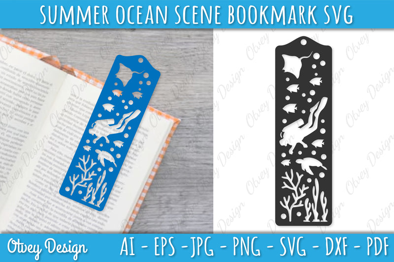 Summer Beach Bookmark SVG Bundle 3 - CraftNest - Digital Crafting and Art