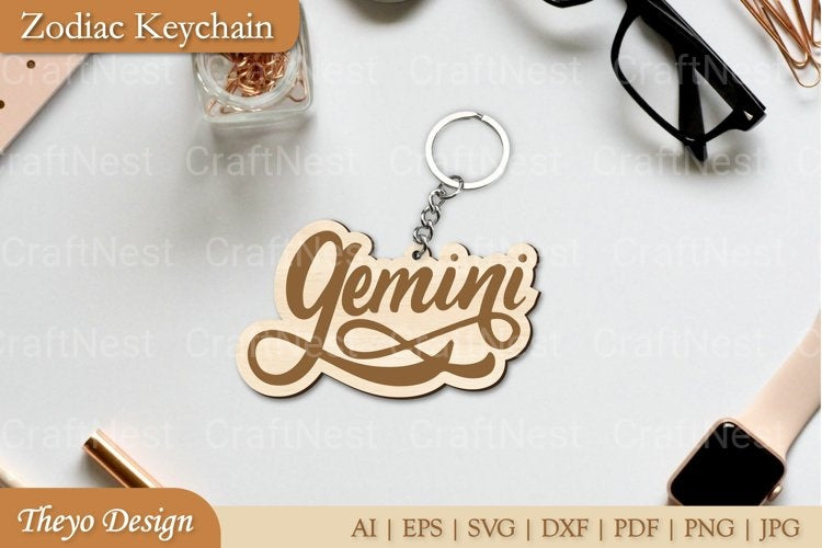 Zodiac Key Chain SVG Bundle