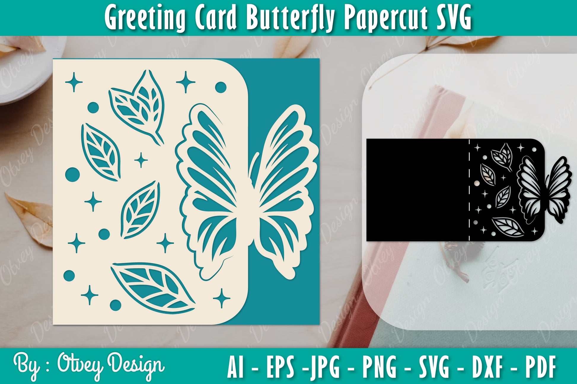 Greeting Card Butterfly Papercut SVG Bundle 19 - CraftNest - Digital Crafting and Art