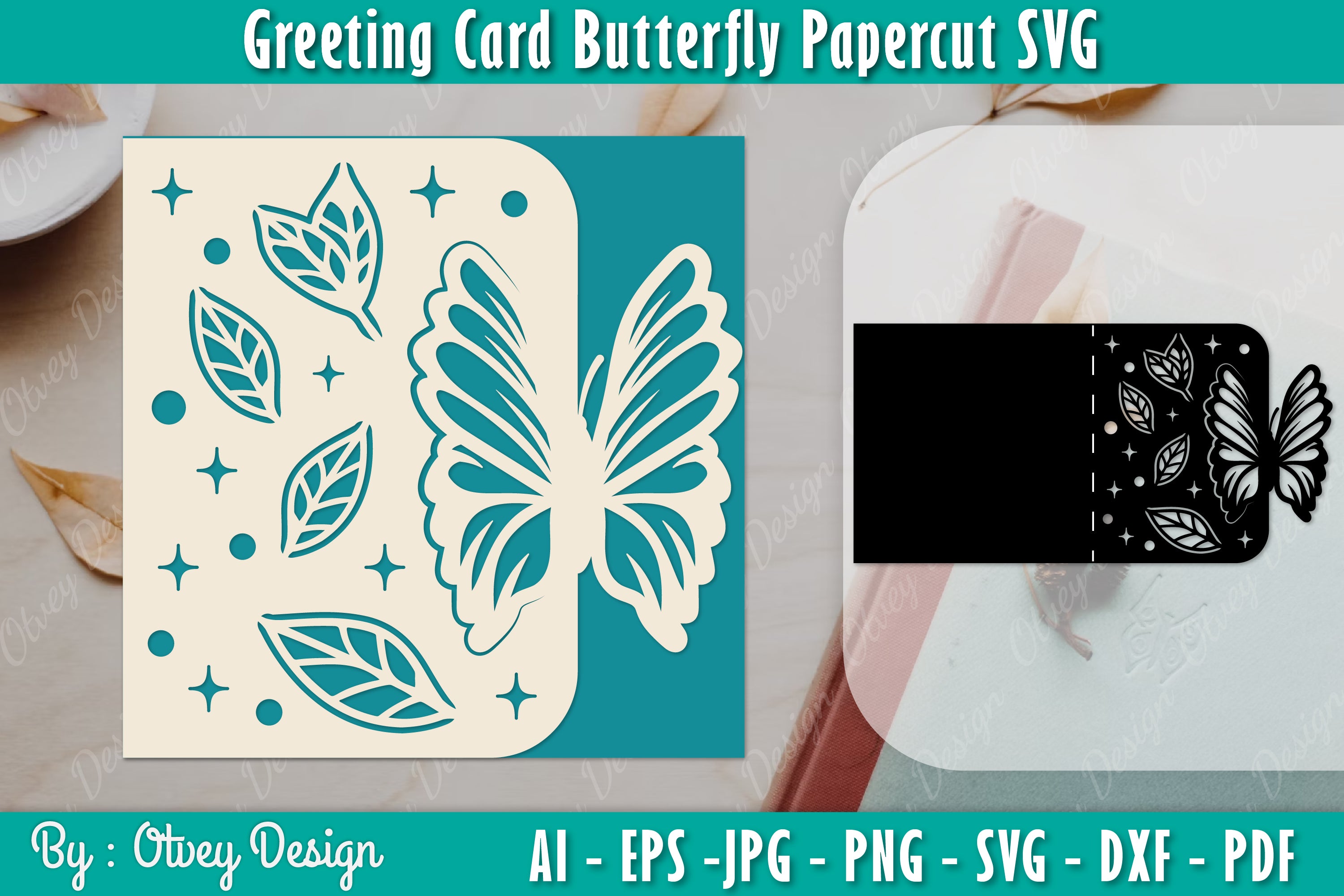 Greeting Card Butterfly Papercut SVG Bundle 19 - CraftNest - Digital Crafting and Art
