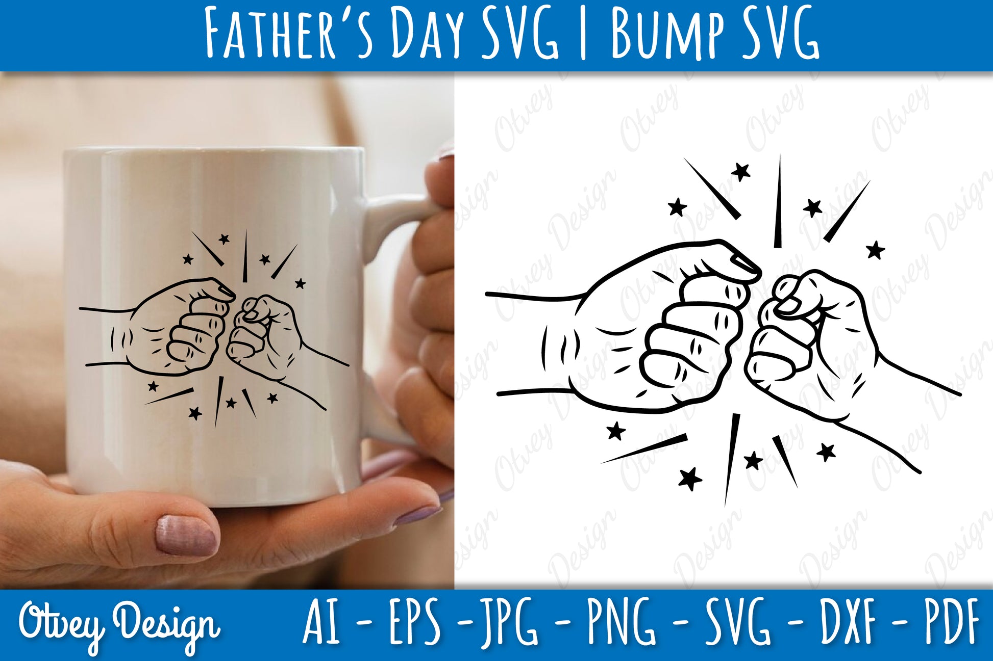 Father's Day Fist Bump SVG Bundle 7 - CraftNest - Digital Crafting and Art