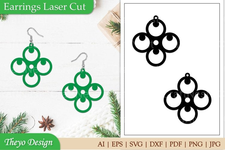 Earrings Laercut SVG Bundle