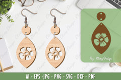 Flower Earrings Laser Cut SVG Bundle 84 - CraftNest - Digital Crafting and Art