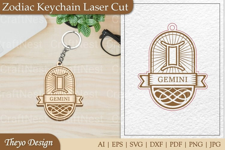 Zodiac Keychain SVG Bundle