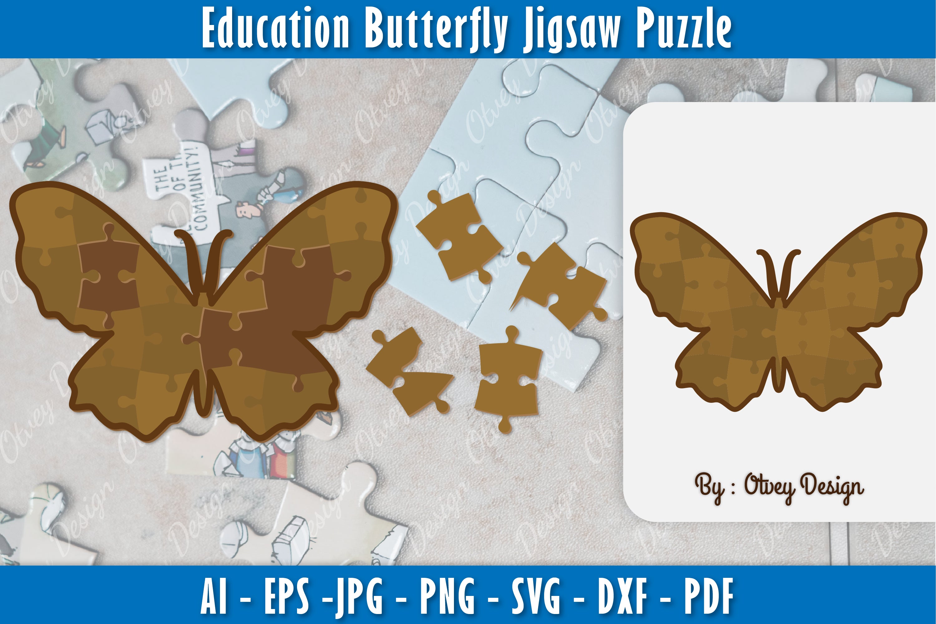 Butterfly Puzzle SVG Bundle