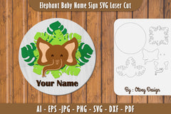 Baby Name Sign SVG Laser Cut Bundle 9 - CraftNest - Digital Crafting and Art