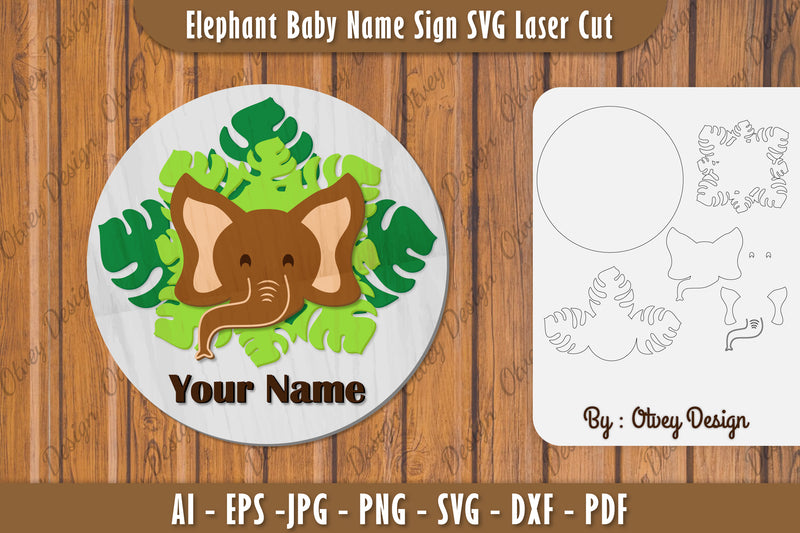 Baby Name Sign SVG Laser Cut Bundle 9 - CraftNest - Digital Crafting and Art