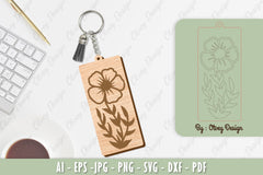 Flower Keychain Laser Cut SVG Bundle 24 - CraftNest - Digital Crafting and Art