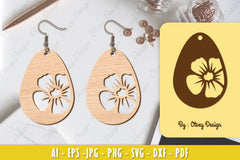 Flower Earring Laser Cut SVG Bundle 64 - CraftNest - Digital Crafting and Art