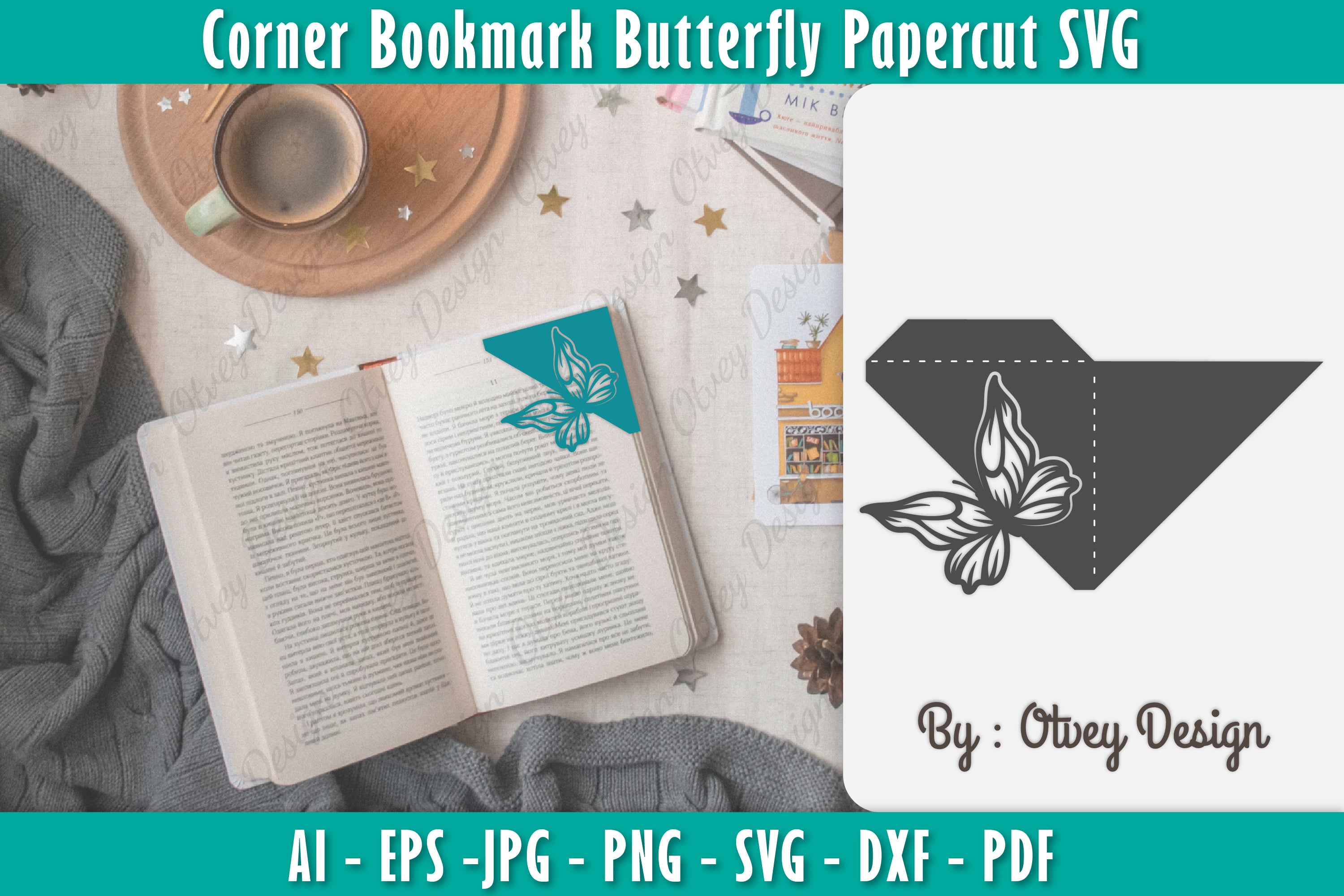 Butterfly Corner Bookmark SVG Bundle 10 - CraftNest - Digital Crafting and Art