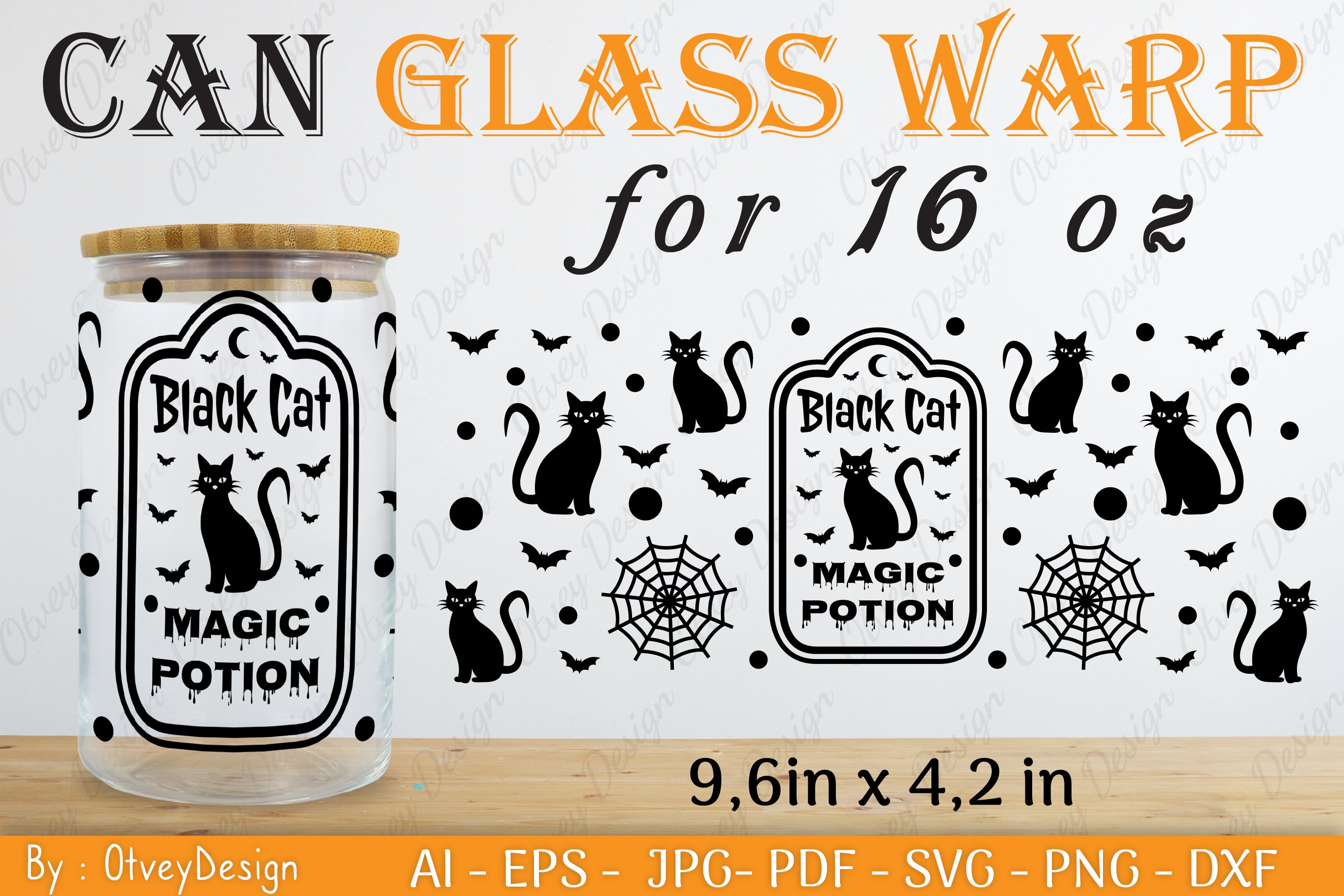 Halloween 16 oz Can Glass Wrap SVG Bundle 12 - CraftNest - Digital Crafting and Art