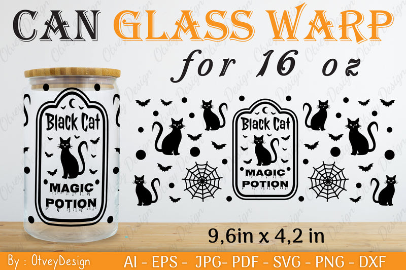 Halloween 16 oz Can Glass Wrap SVG Bundle 12 - CraftNest - Digital Crafting and Art