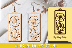 Flower Earring Laser Cut SVG Bundle 124 - CraftNest - Digital Crafting and Art