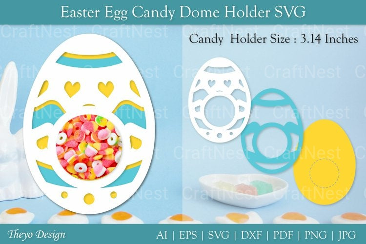 Easter Candy Dome Holder SVG