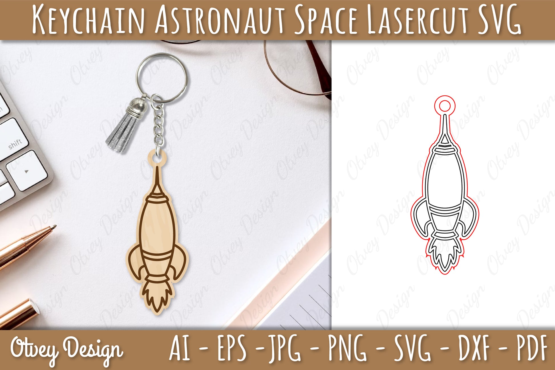 Astronaut Space Keychain Earring SVG Bundle 14 - CraftNest - Digital Crafting and Art