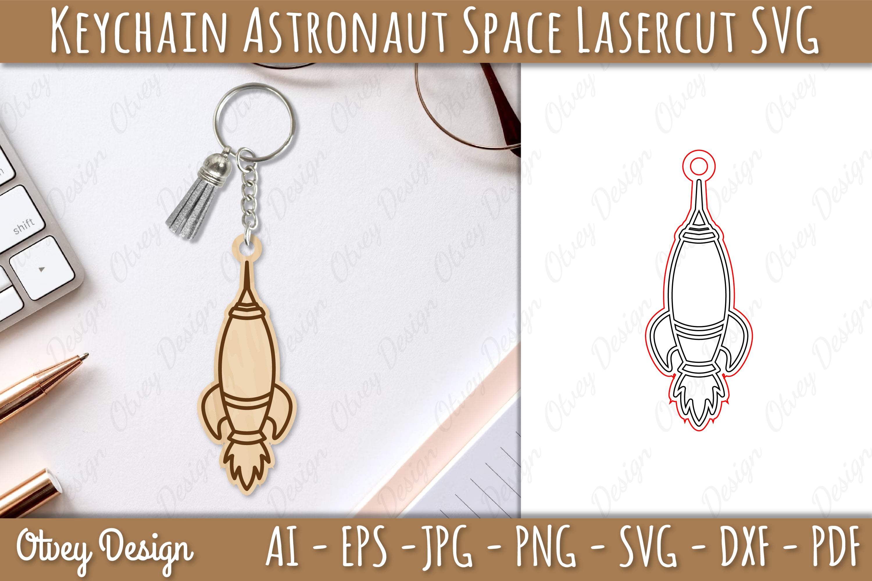 Astronaut Space Keychain Earring SVG Bundle 14 - CraftNest - Digital Crafting and Art
