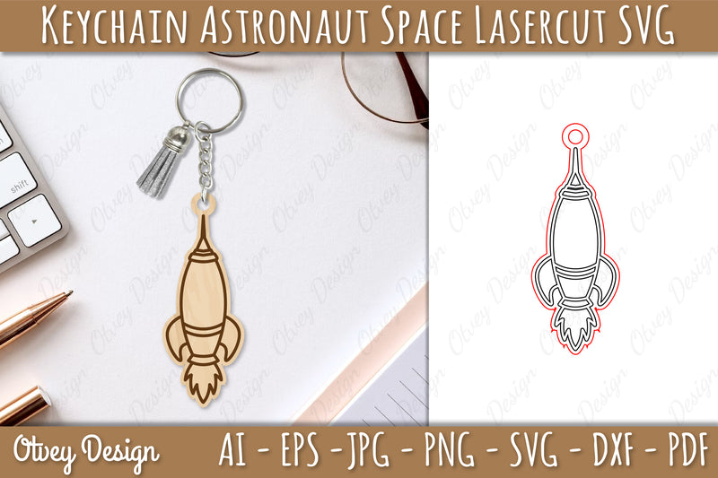 Astronaut Space Keychain Earring SVG Bundle 14 - CraftNest - Digital Crafting and Art
