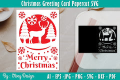Christmas Greeting Card SVG Template Bundle 1 - CraftNest - Digital Crafting and Art