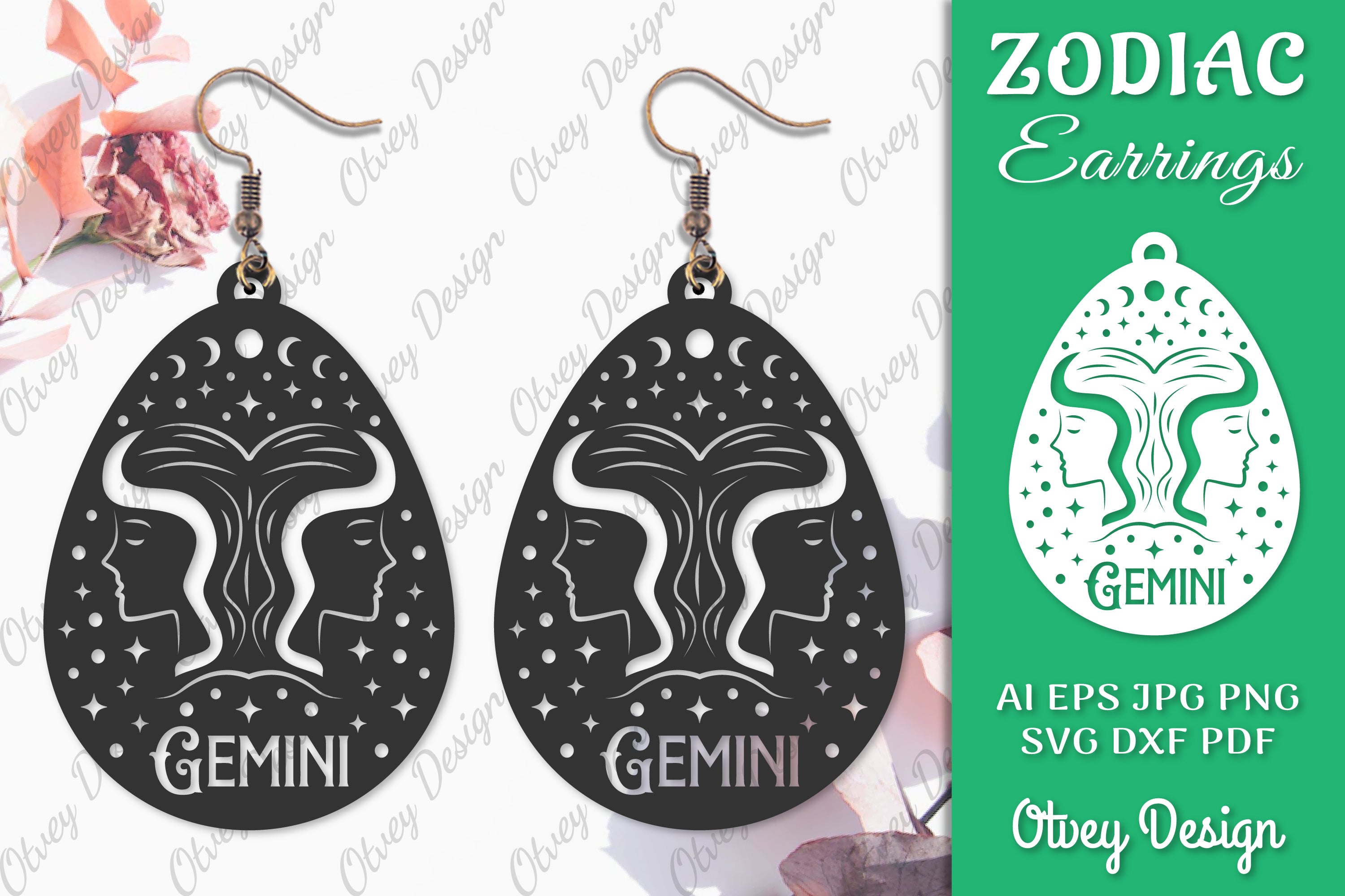 Zodiac Earring SVG Bundle 6 - CraftNest - Digital Crafting and Art