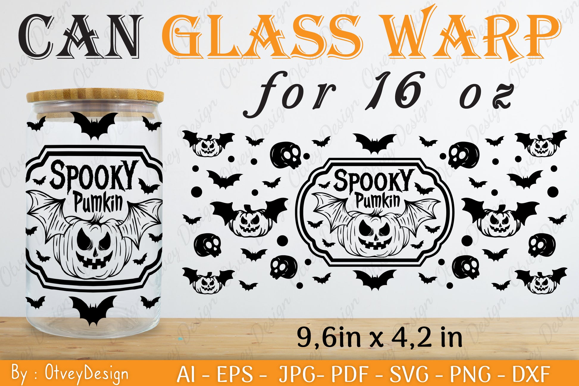 Halloween 16 oz Can Glass Wrap SVG Bundle 4 - CraftNest - Digital Crafting and Art