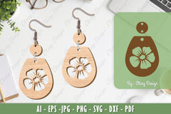 Flower Earrings Laser Cut SVG Bundle 64 - CraftNest - Digital Crafting and Art