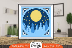 Christmas Scene Layered Papercut SVG Bundle 3 - CraftNest - Digital Crafting and Art